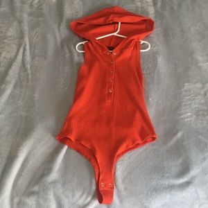 Hoodied body suit